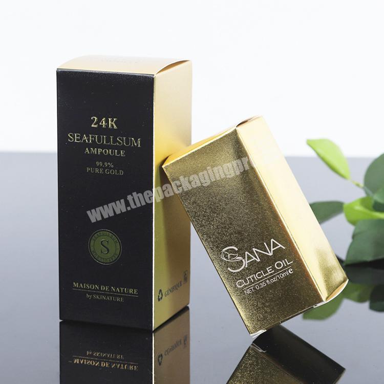 Custom Logo Design Gold Hot Stamping Cosmetic Paper Box Gift Box Packaging Box