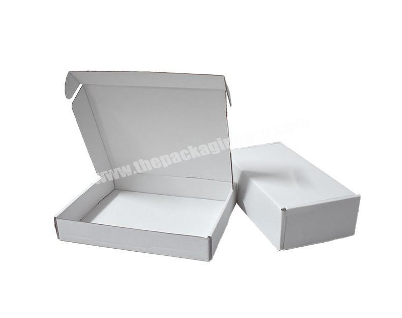 Custom Logo Double-sided White Kraft Paper Cardboard Boxes Corrugated Shipping Small Boxes Cartons
