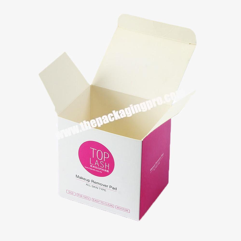 Customized Logo Face Cream Cosmetic Packaging Ivory Paper Folding Carton Tuck Top Boxes