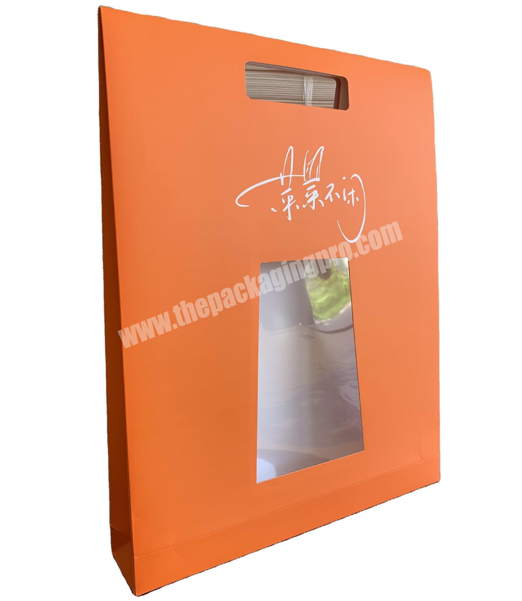 Custom Logo Kraft Socks T shirt Clothing Paper Mailers Orange Black Envelope With Window