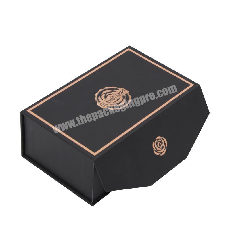 Custom Logo Luxury Eco Friendly Small Black Creative Printed Cardboard Paper Hard Package Book Gift Packaging Box