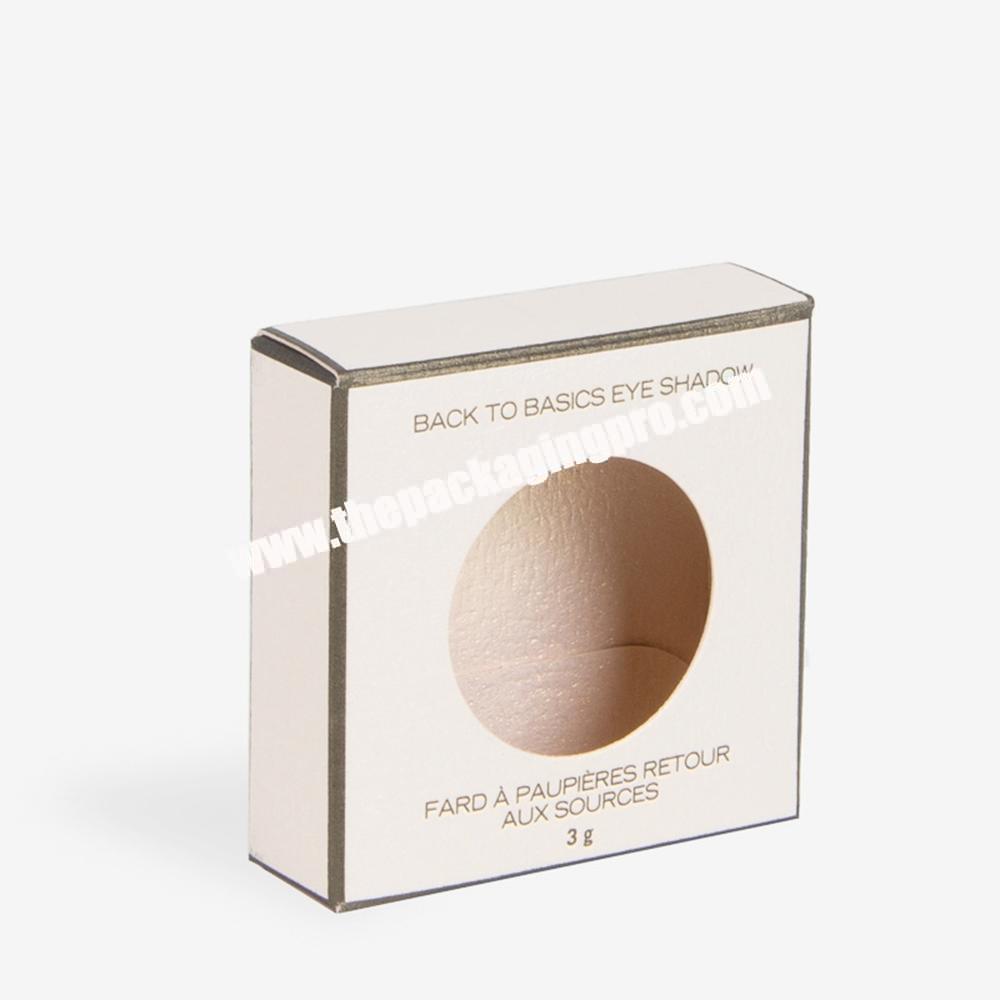 Custom Logo Makeup Cosmetic Powder Eye Shadow Retail Packaging Paper Box With Window