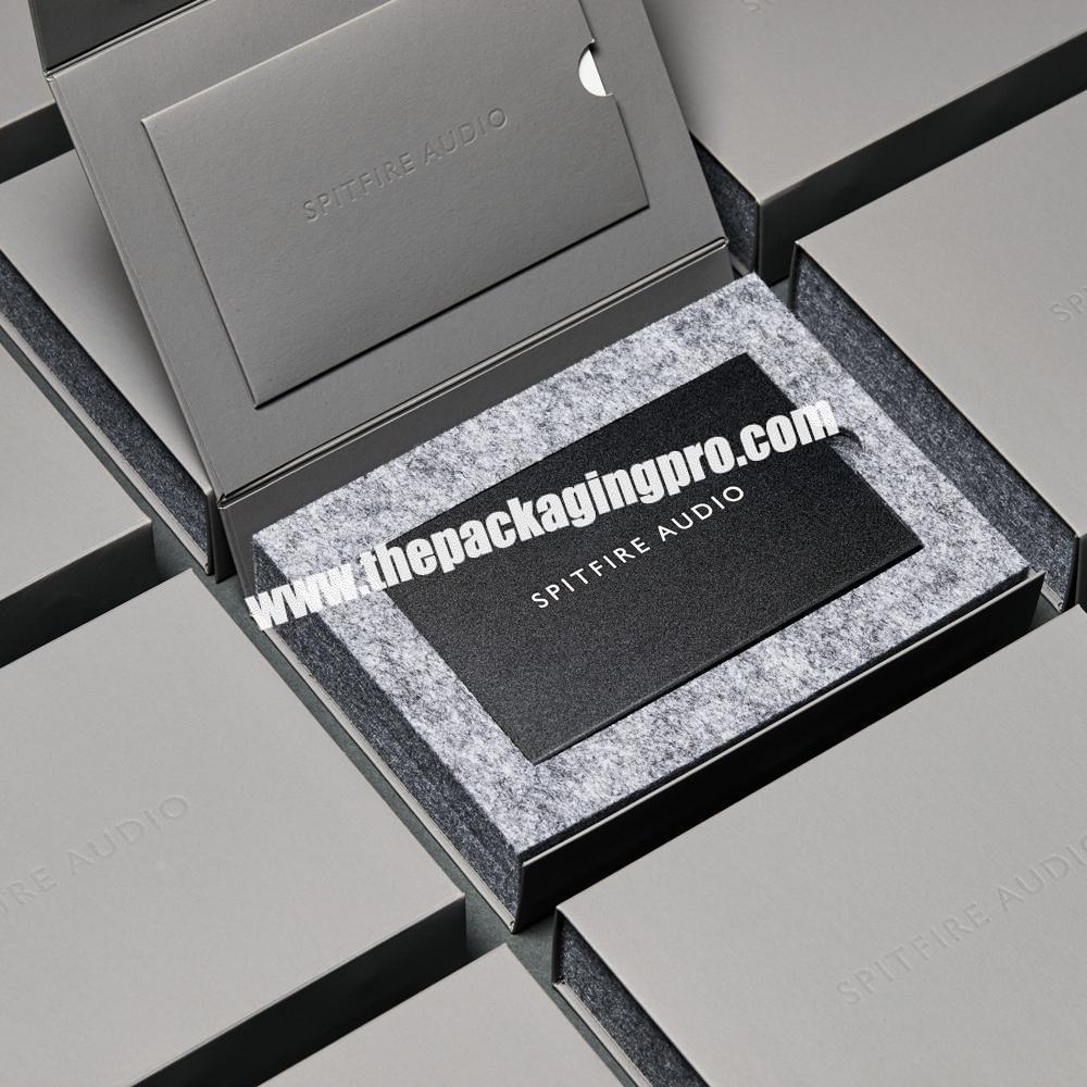 Custom Logo Luxury Magnetic Envelope Packaging Rigid Credit VIP Membership Card Gift Boxes