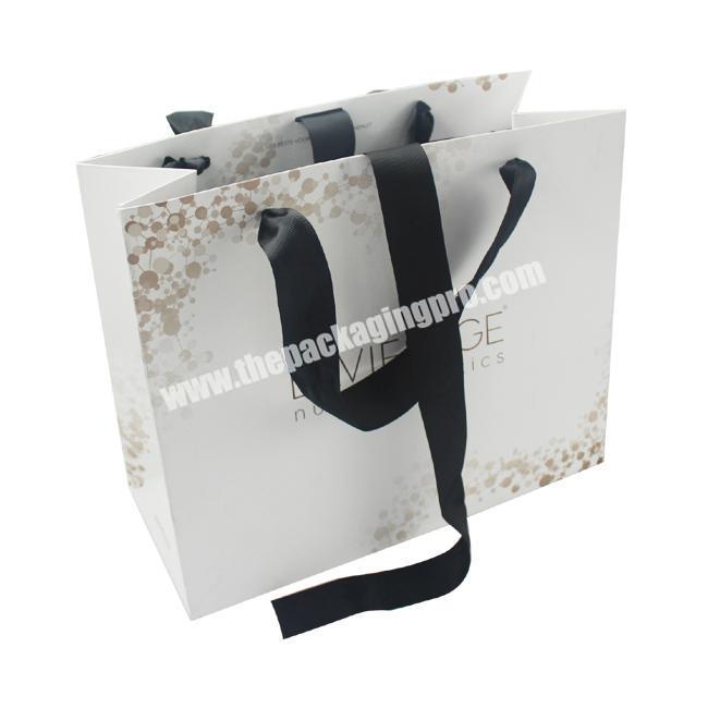 Custom Logo Luxury Paper Bag Boutique Gift Shopping Bag for Wholesale Eco-friendly with Texture and Gold Foiled Packing Bags