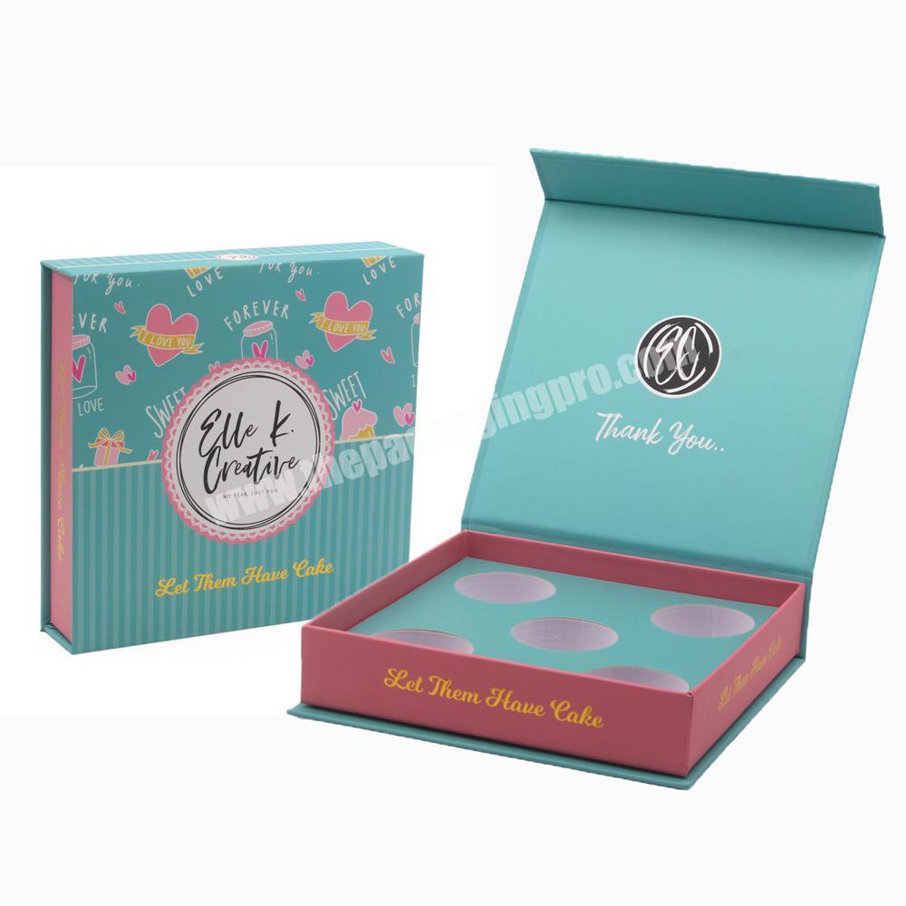 Custom Logo Luxury Paper Sweet Biscuit Pastry Macaroon Macarons Cake Gift Box Packaging