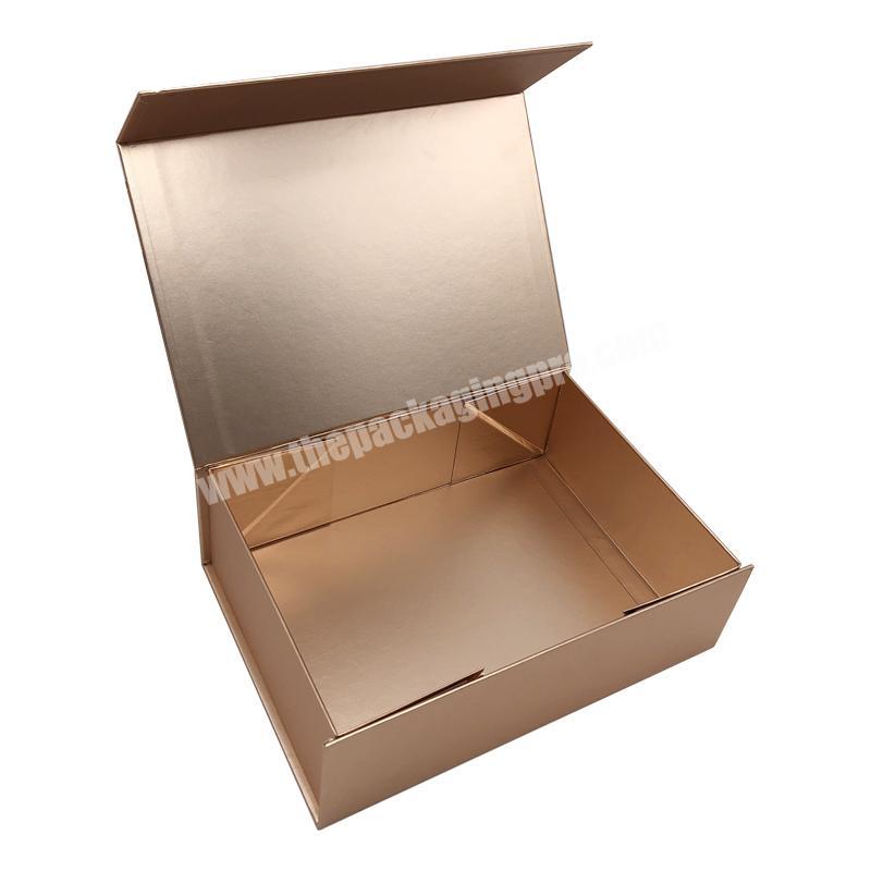 Custom Logo Luxury Rose gold magnetic foldable Hair Extension packaging Cosmetics glitter holographic Boxes Packaging With Logo