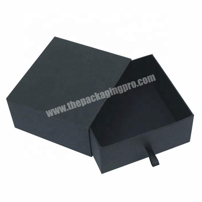 Custom Logo Magnet Sliding Style Black packaging Gift Boxes Recycle Packaging Box