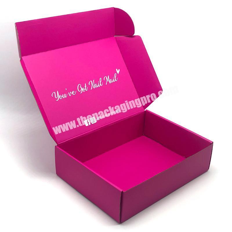 Empty Luxury Custom Design Nail Boxes False Press On Nail Packaging shipping mailer Box For Nails