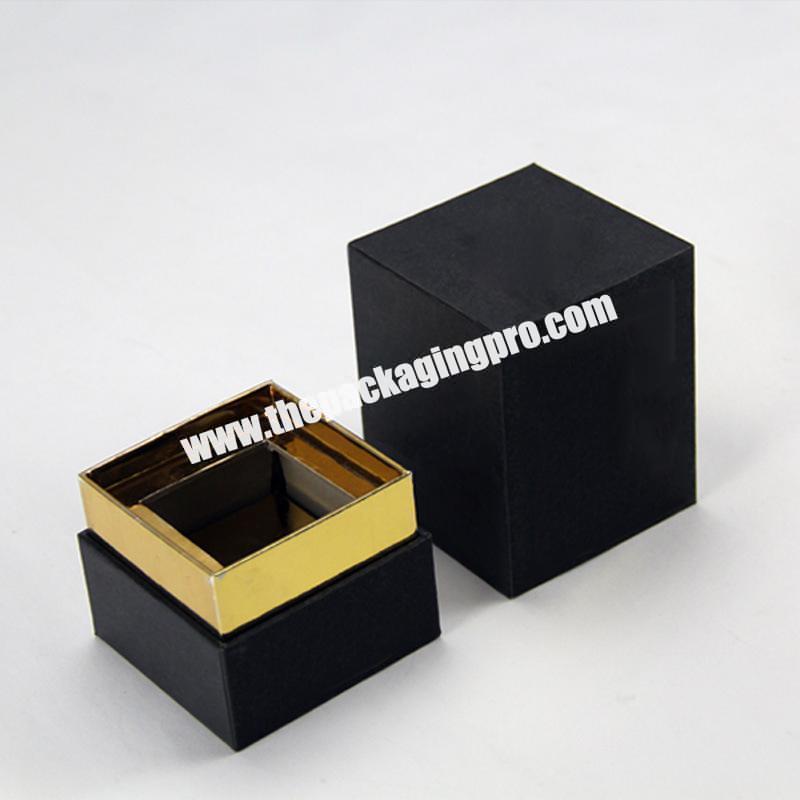 Custom printing wholesale gift magnetic Black cosmetic packaging perfume box