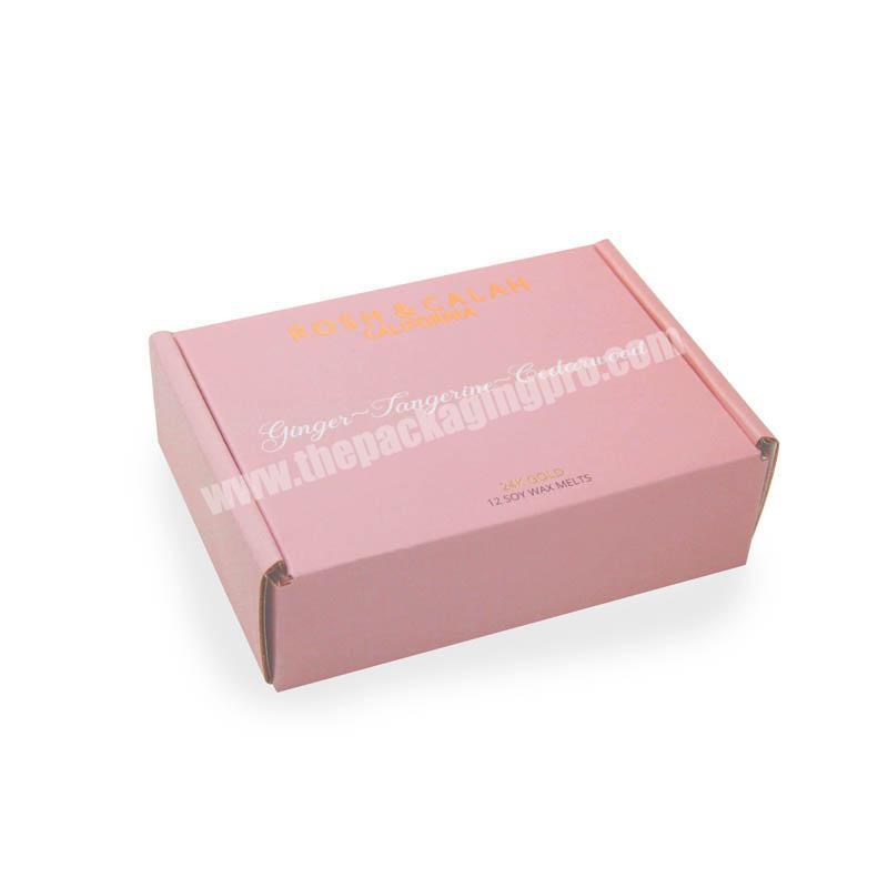 Custom Logo Pink White Carton Shipping Packaging Mailer Boxes