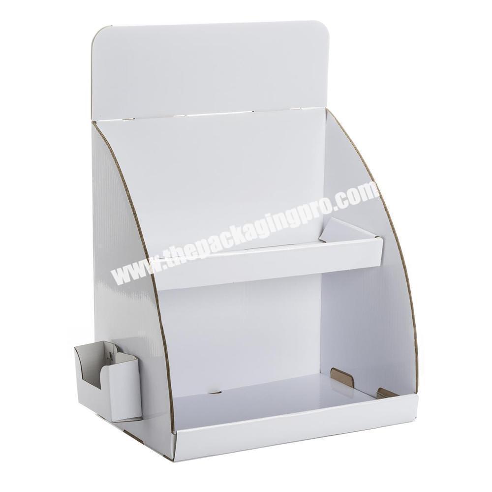 Custom Logo Printed Corrugated Cardboard Paper Packaging Retail 2 Layer Floor Display Box