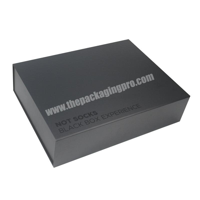 Custom Logo Printed UV Spot Black Paper With Cardboard Carton Box For Gift