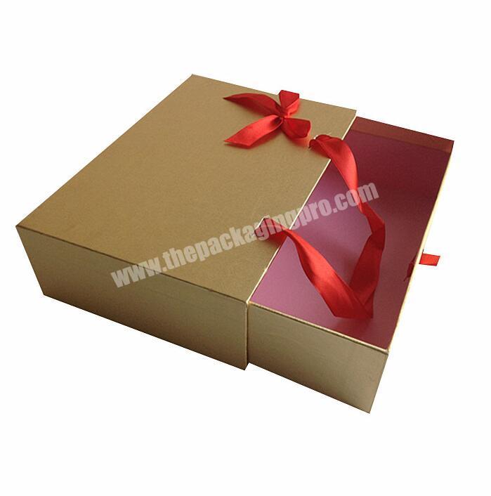 Custom Logo Printing Luxury Design Rigid Cardboard Paper Gift Packaging Side Open Drawer Shoe Storage Box