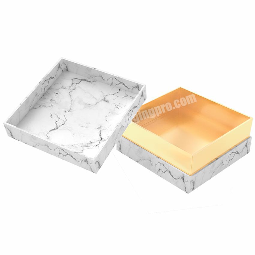 Custom Logo Printing Paper Marble Boxes With Lids