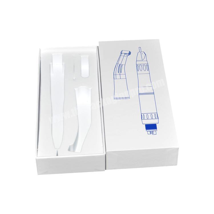 Custom Logo Printing White Rigid Cardboard Toothbrush Packaging Box with EVA Holder