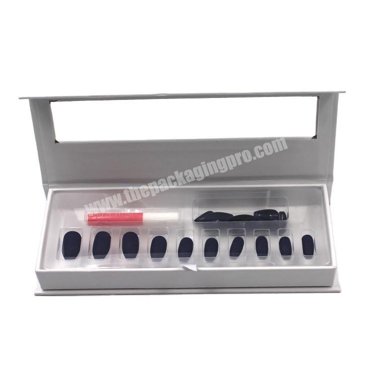 Custom Logo Size Color Press On Nail Eyelash  Packages Packaging Gift Paper Box