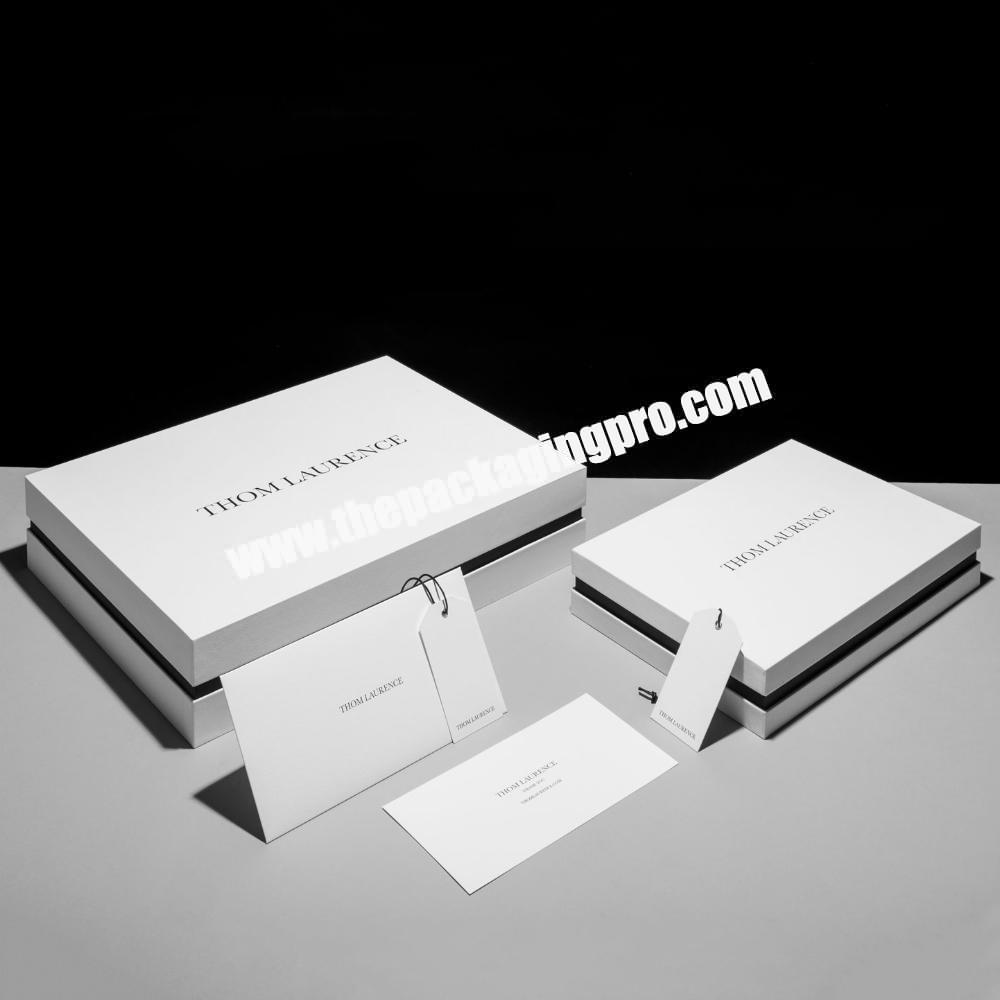 Custom Logo Luxury Cardboard Paper Packaging White Removable Lid Rigid Gift Boxes With Neck