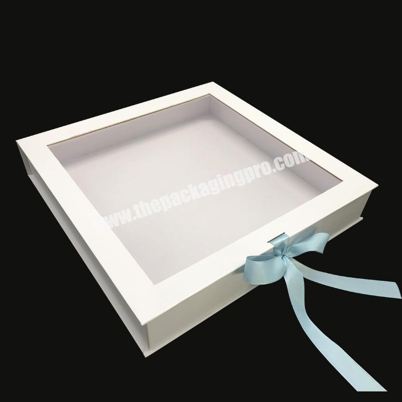Custom Logo Window Packaging Box Gift Box Packaging Luxury White Cardboard Packaging Box with Window Window Paper Clear PVC