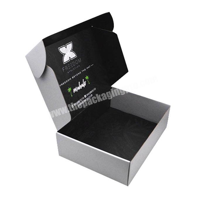 Custom Logo gray Foldable Corrugated GIft Box Printed Mailer Shipping Boxes Apparel Gift Box for Clothes Dress Pants Shoes Pack