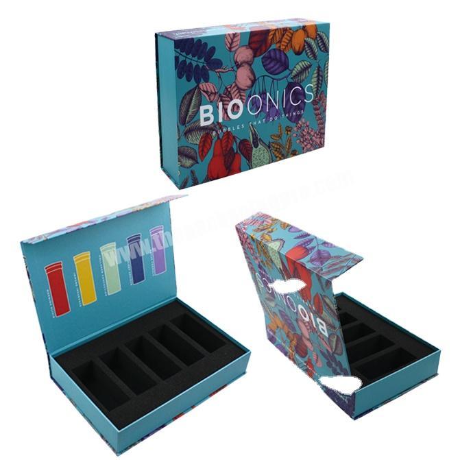 Custom Logocolorsize Printed Magnetic Closure Gift box cosmetic Packaging Rigid Cardboard Boxes with Foam Insert