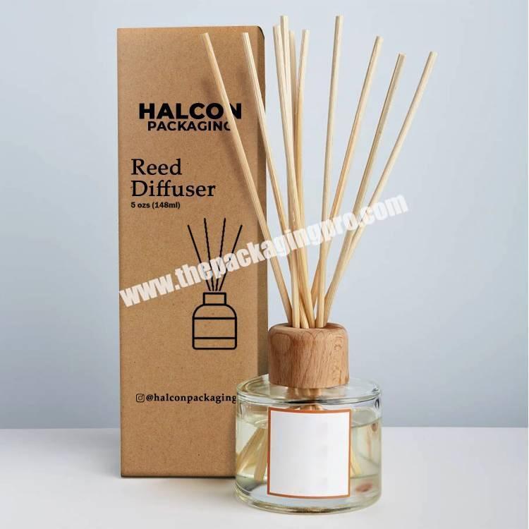 Custom Printed Logo empty Kraft white and black Reed Diffuser Bottle Packaging Gift Paper Boxes