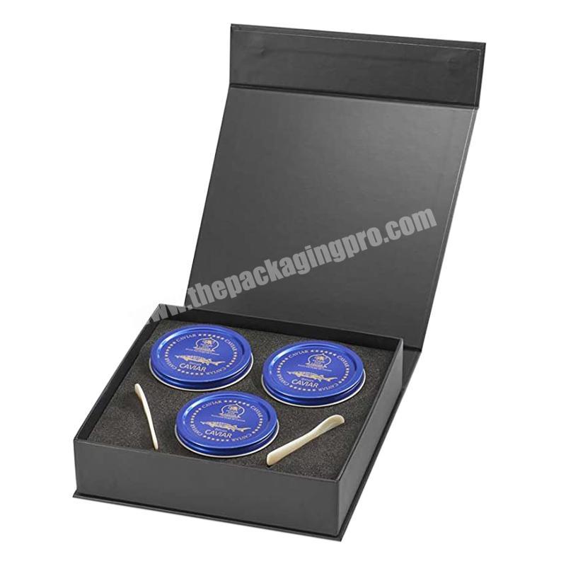 Custom Luxury Cardboard Caviar Gift Box Caviar Packaging Box