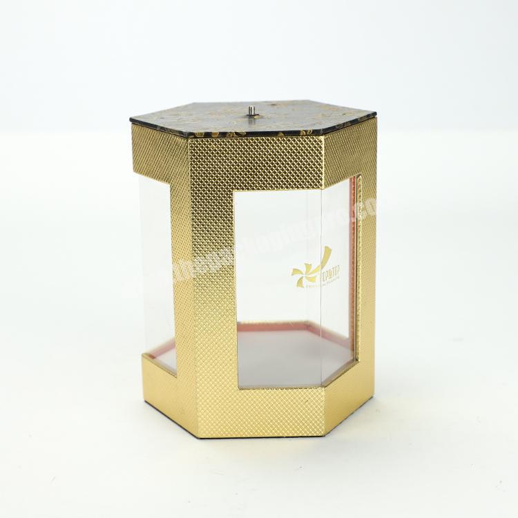 Custom Luxury Cardboard Display Paper Box With Clear Window For Candle Packaging