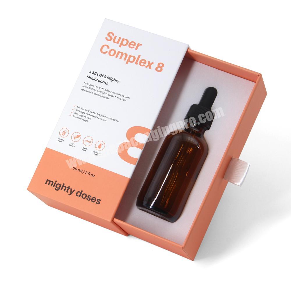 Custom Luxury Mini 30ml Oil Perfume Glass Tincture Dropper Bottle Packaging Box