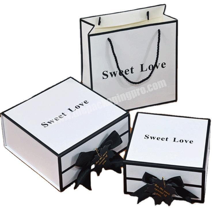 Custom Luxury Paper Magnet Foldable Folding Magnetic Gift Box Garment Apparel Clothing Packaging Box