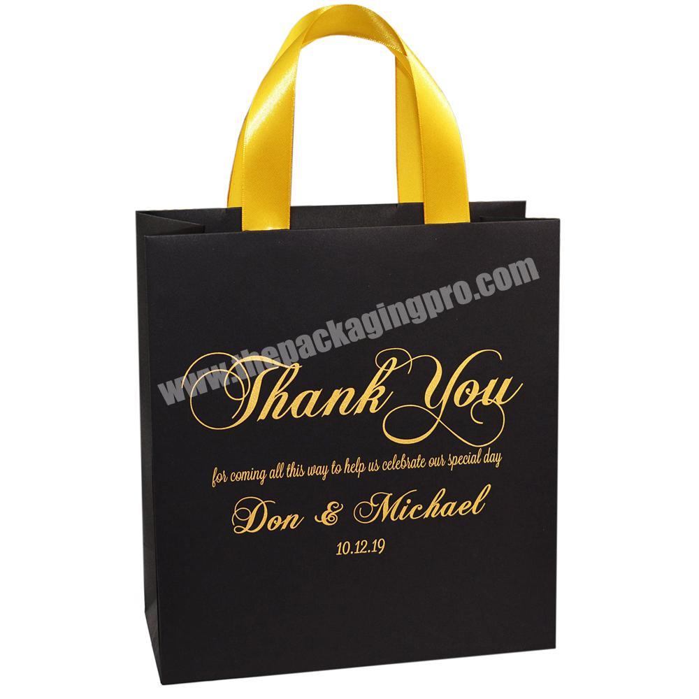Custom Luxury Thank You Shopping Gift Bags Thank You Paper Bag