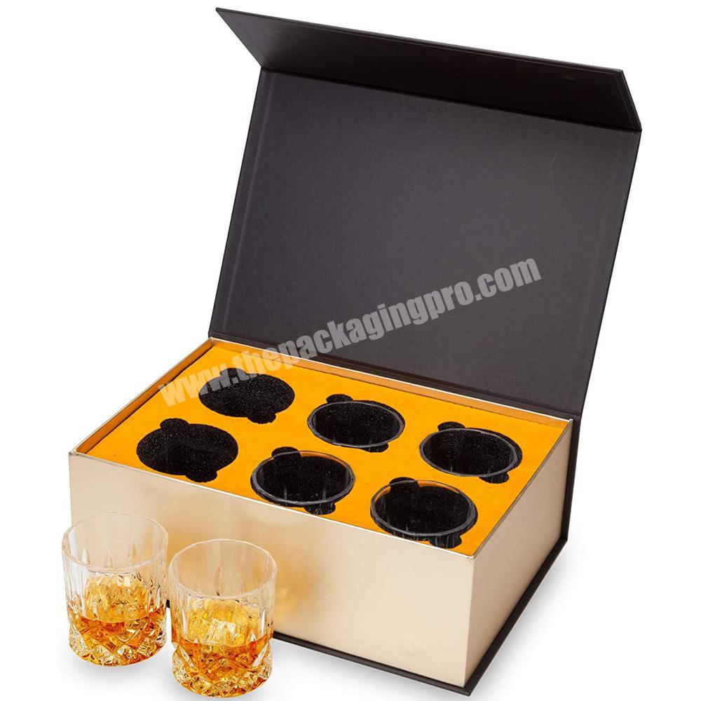 Custom Luxury Wine Glass Cups Tumbler Shipping Gift Glass Cup Box Packaging Shot Glass Packaging Box