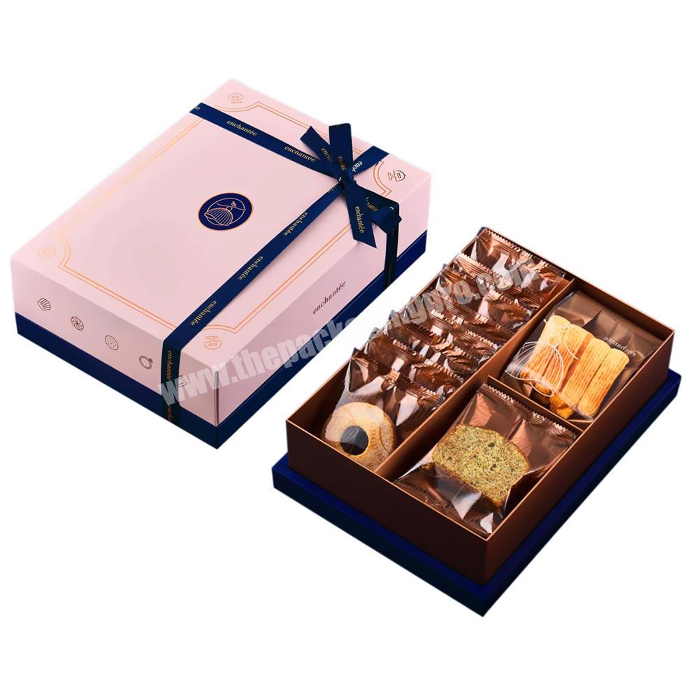 Custom Luxury cajas galletas Pink Holiday Cookie Cardboard BoxPackaging