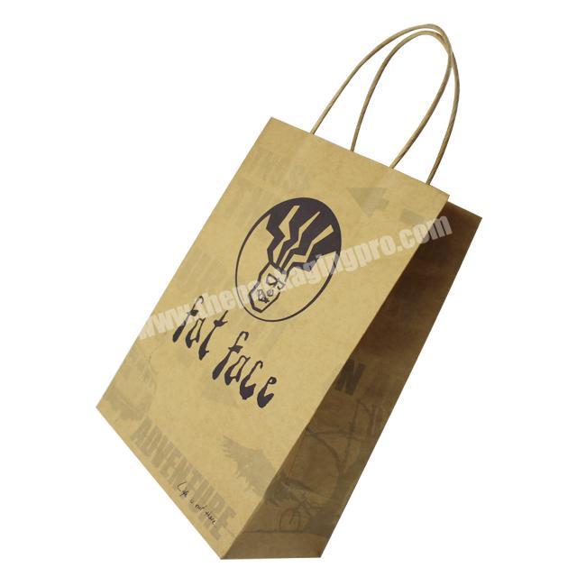 Custom Made Craft Paper Shopping Bags with Rope Handle