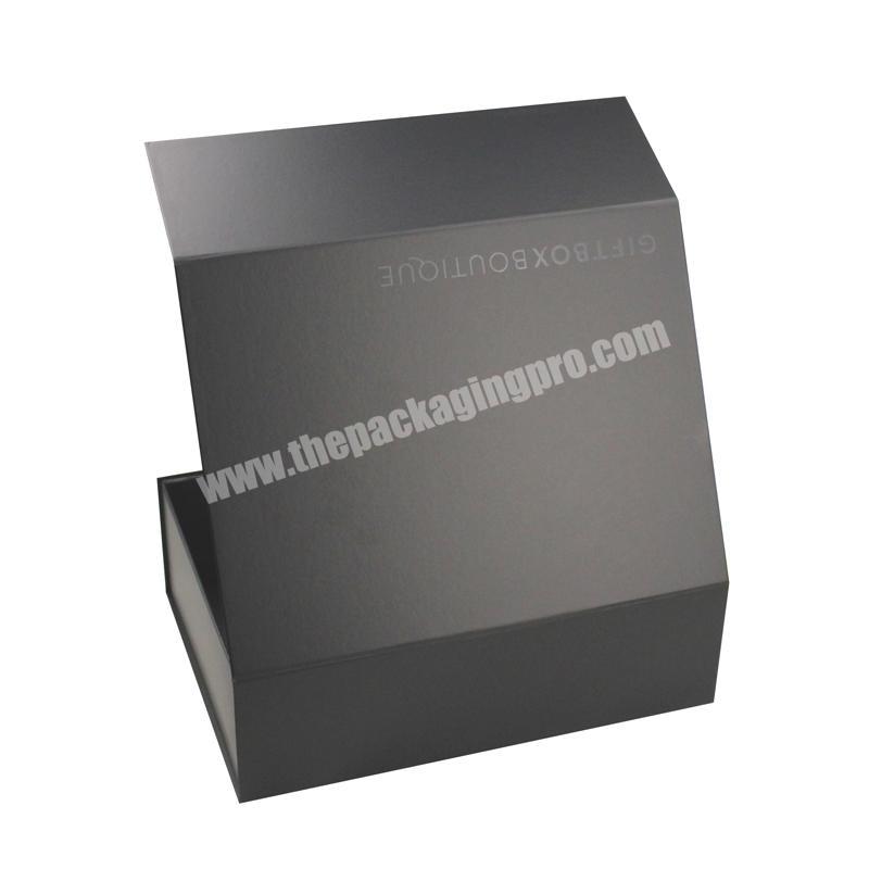 Custom Magnetic Delivery Box Flat Magnetic Shipping Boxes For Clothes Black