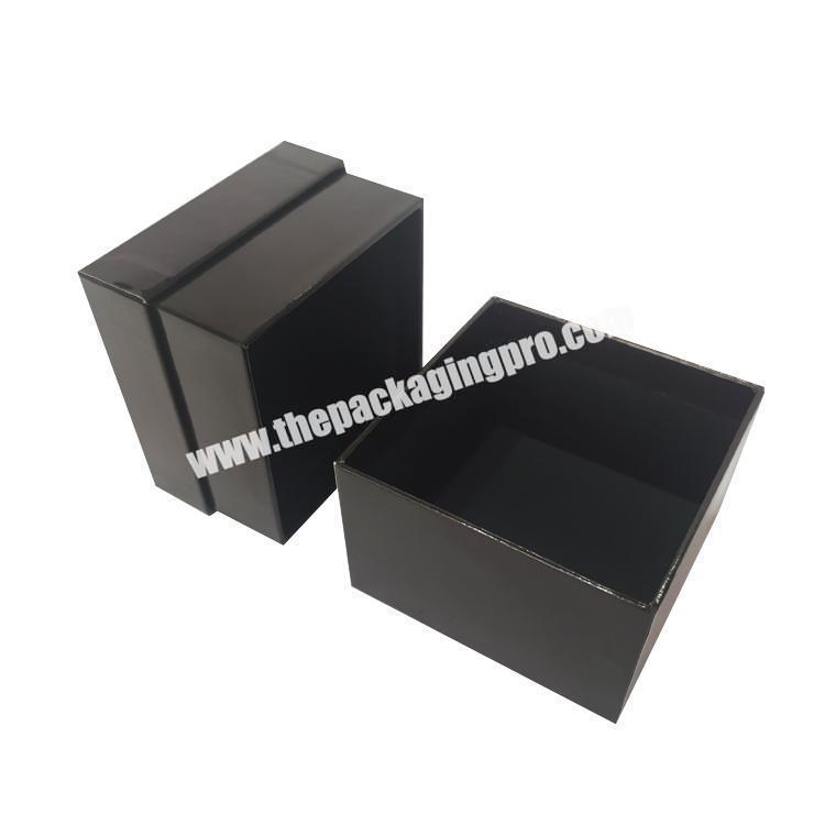 Custom New Design MDF Jewelry Wrap Leather Paper For Ring & Bracelet black kraft paper box