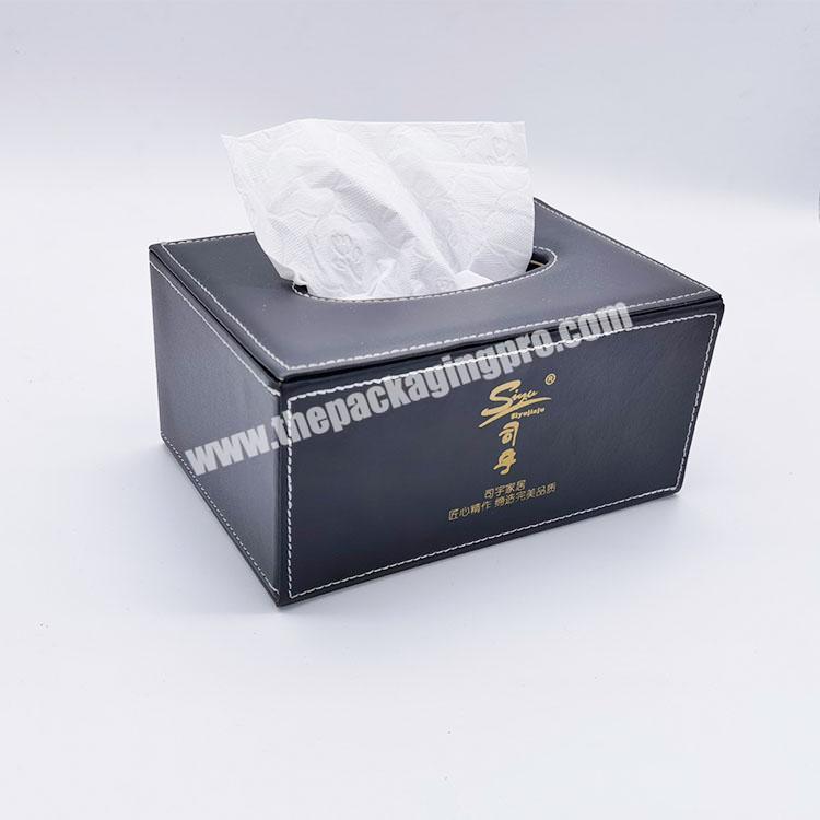 Home PU Leather Large Anti-moisture Rectangular Tissue Paper napkin Box case Household Office Holder Tissue Box