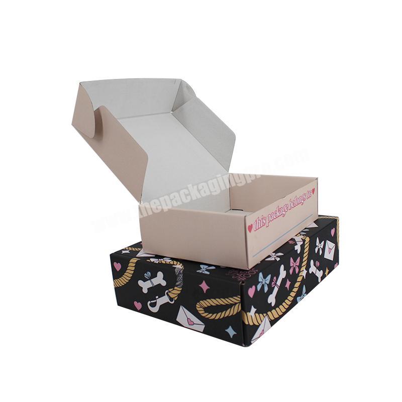 Custom Package Solution Design Beautiful Clothing Shoe Mailing Corrugated Paper Fancy Gift Recycled Packing Box