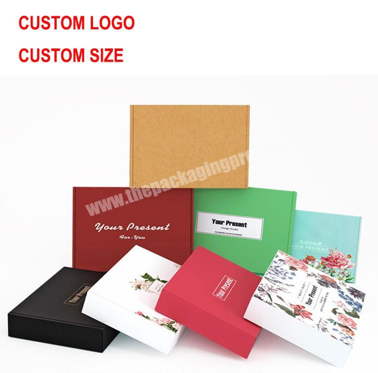 Custom Packing Boxes with Logo Clothing Packaging Color Box Small Carton Rectangular Carton Spot Kraft Corrugated Box