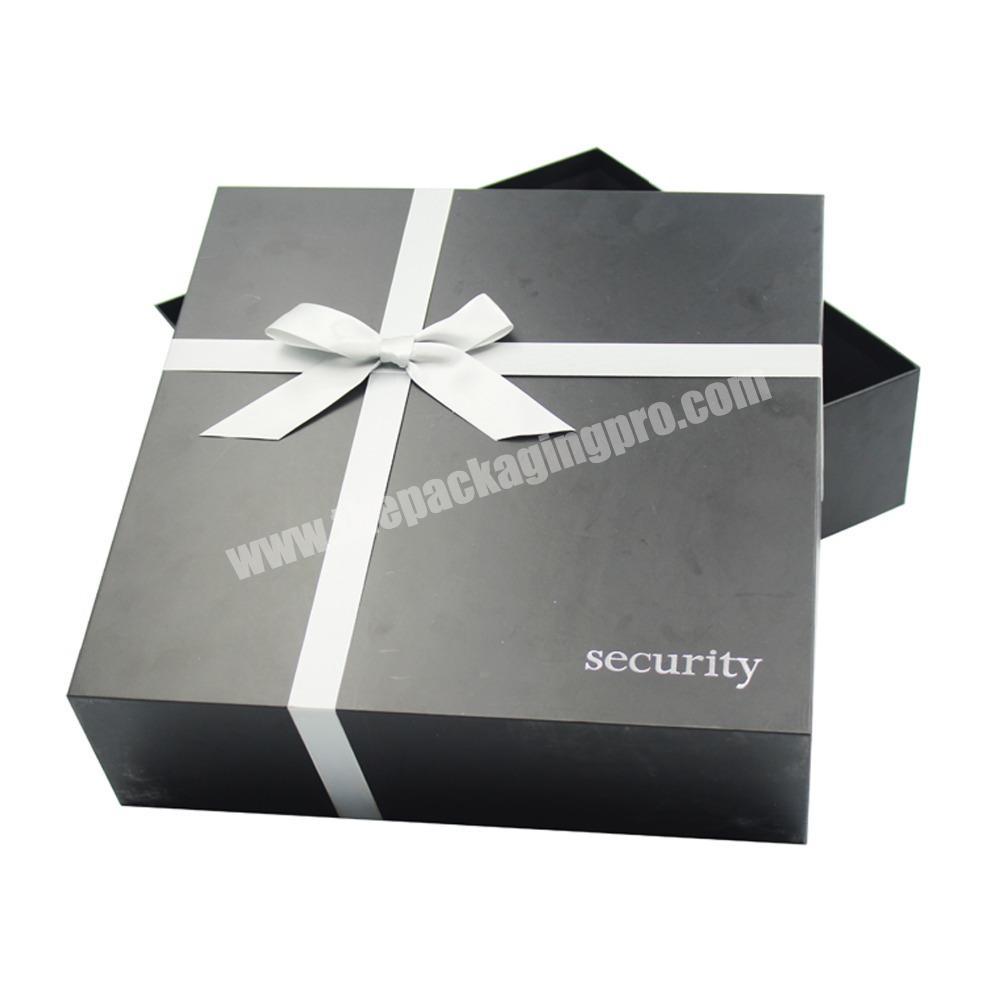 Custom Paper Box with Lid,Cosmetic Set Box with Ribbon Bow Tie in Different Colors