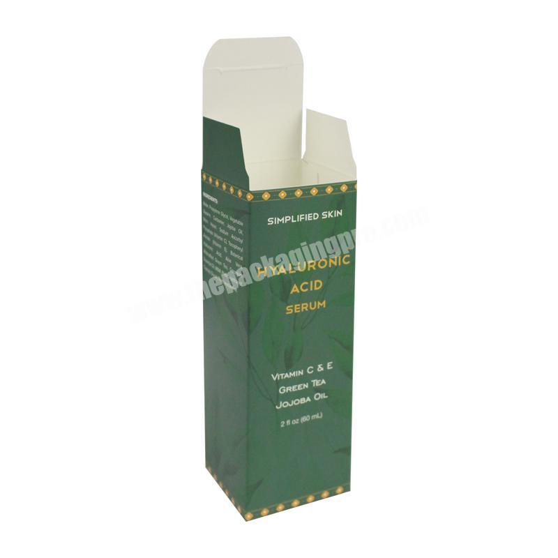 Custom Paper Cosmetic Box Packaging Simplified Skin Paper Customized Box for Green Tea Oil Package