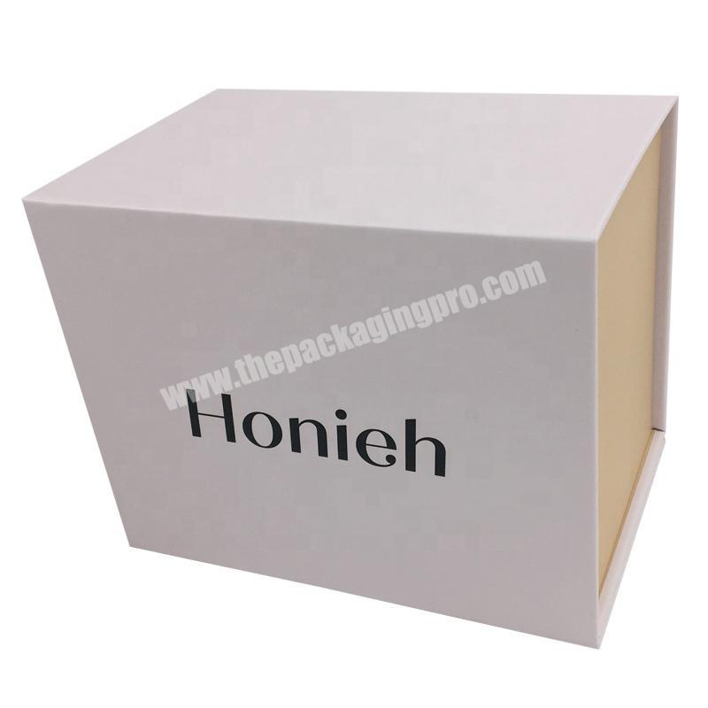Custom Paper Luxury Folding Foldable Magnetic Packaging Gift Box With Ribbon