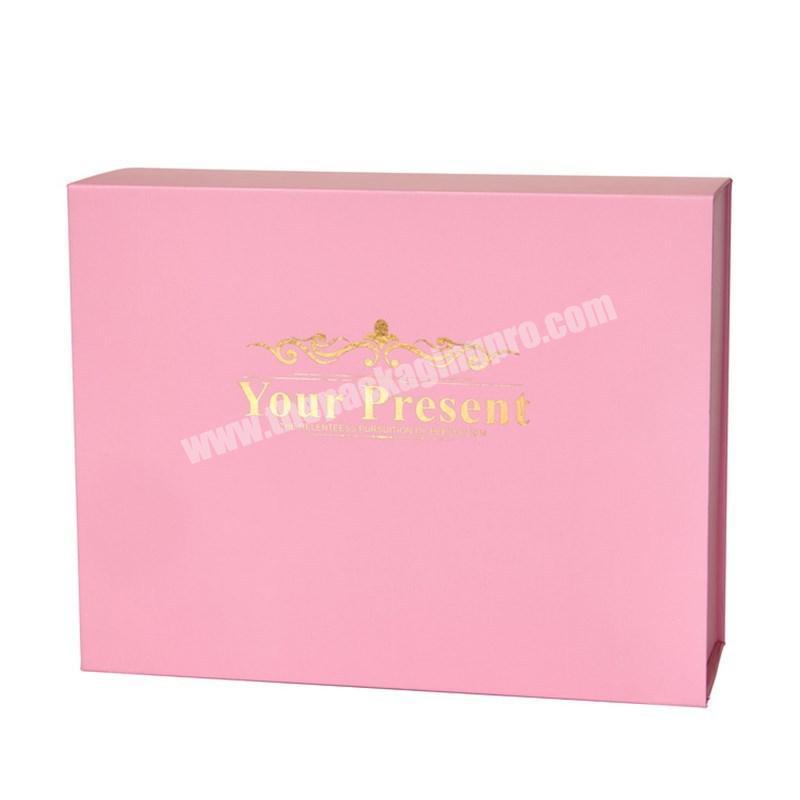 Custom Paper Luxury Gold Foil Shoe Folding Foldable Boxycharm Magnetic Packaging Gift Box With Ribbon