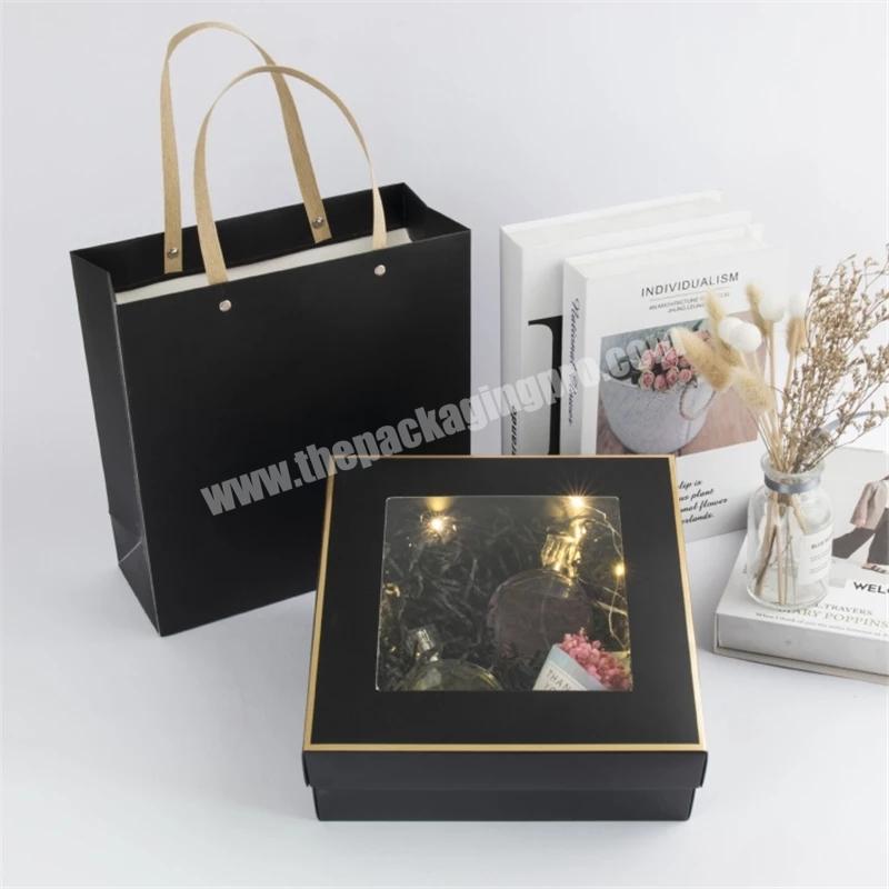 Custom Party Wedding Favorit Elegant And Innovative Portable Gift Boxes With Clear Window