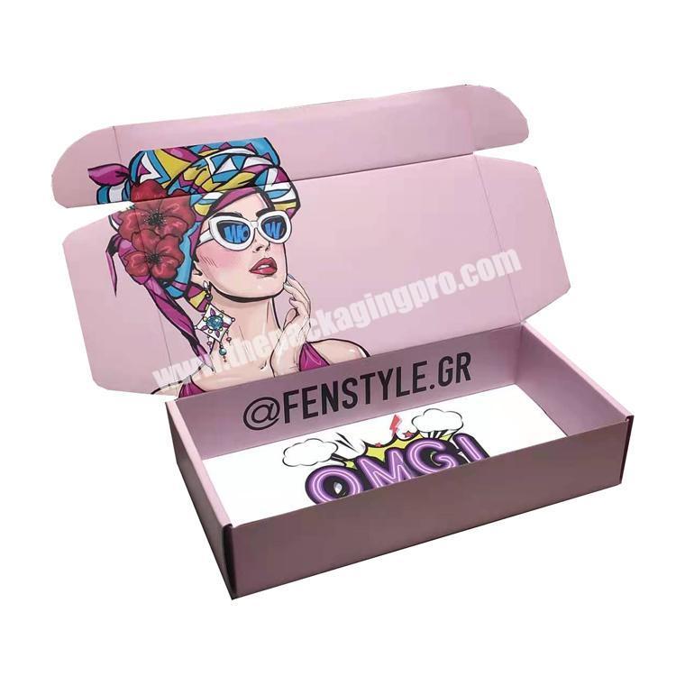 Custom Pink Gift Paper box Cheap Wholesale Carton Luxury  Shoes  Box Packaging for clothing