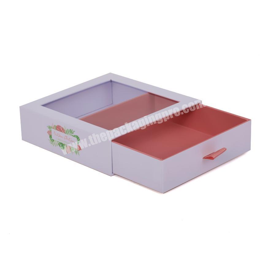 Custom Pink Side Drawer hard boxes with window