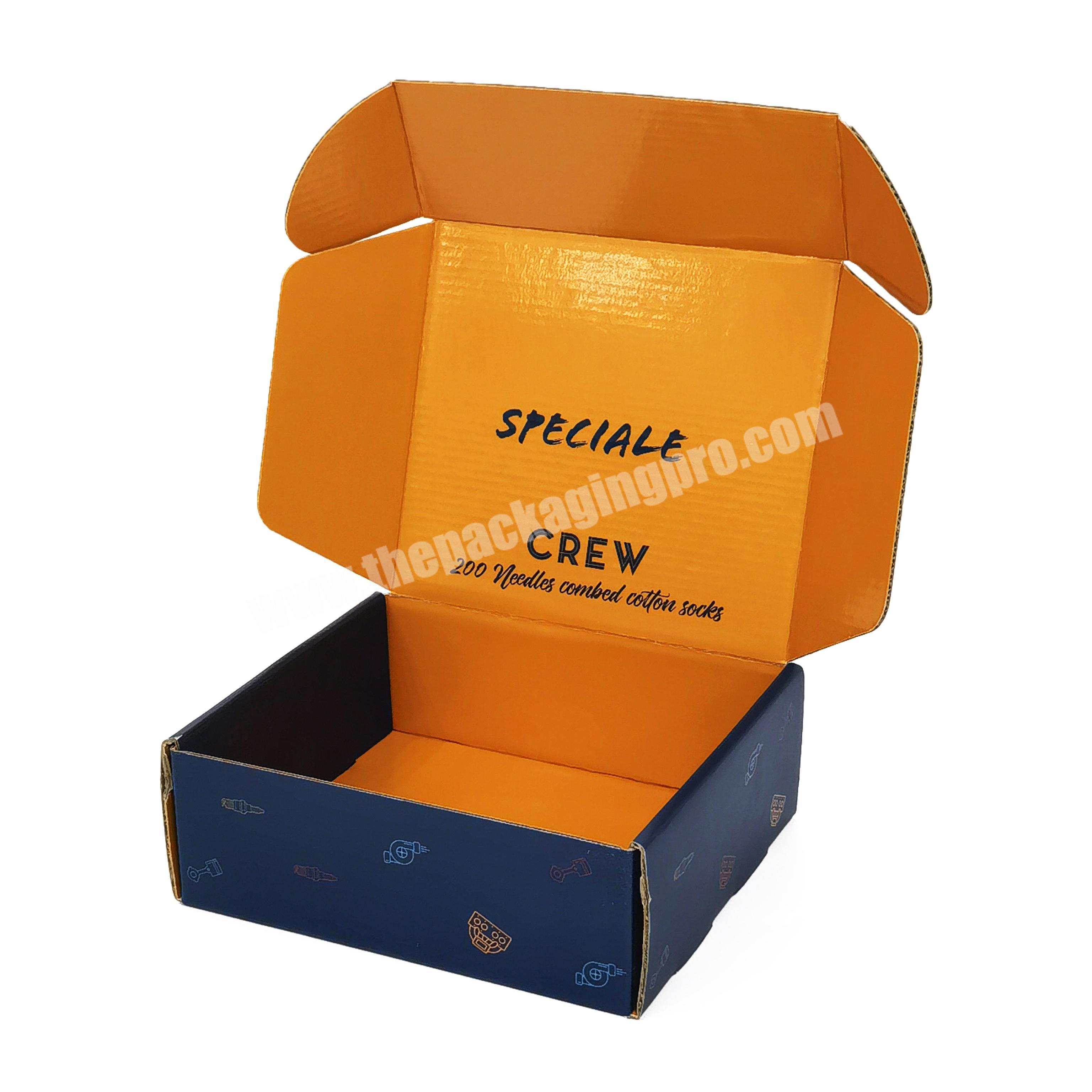 Custom Pretty Blue Gift Packaging Carton Box Corrugated Mailer Box With Logo