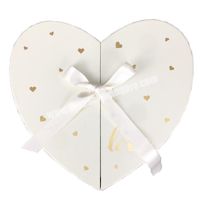 Custom Print Logo Luxury Flower Box Heart-shaped Flower Gift Box