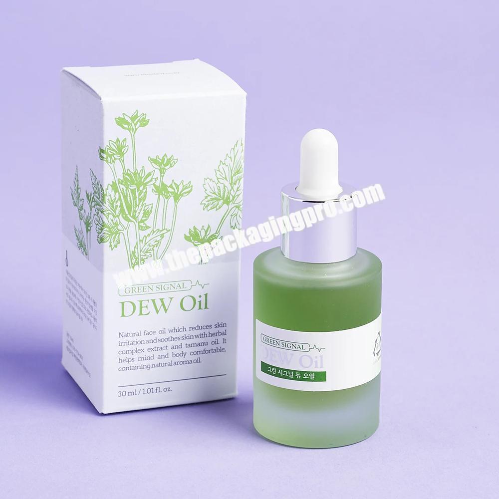 Custom Printed Biodegradable Cosmetic Hair Care Essential Oil Packaging Folding Paper Boxes