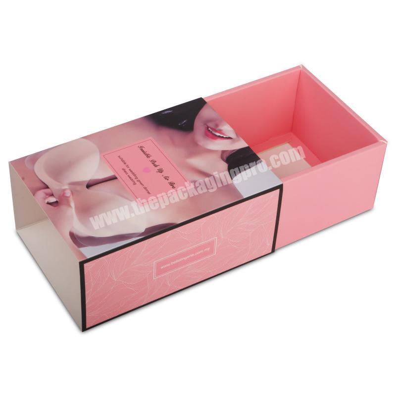 Custom Printed Design Bra Packaging Paper Box, Silicone Bra Small Box For Clothing Women Underwear Packaging