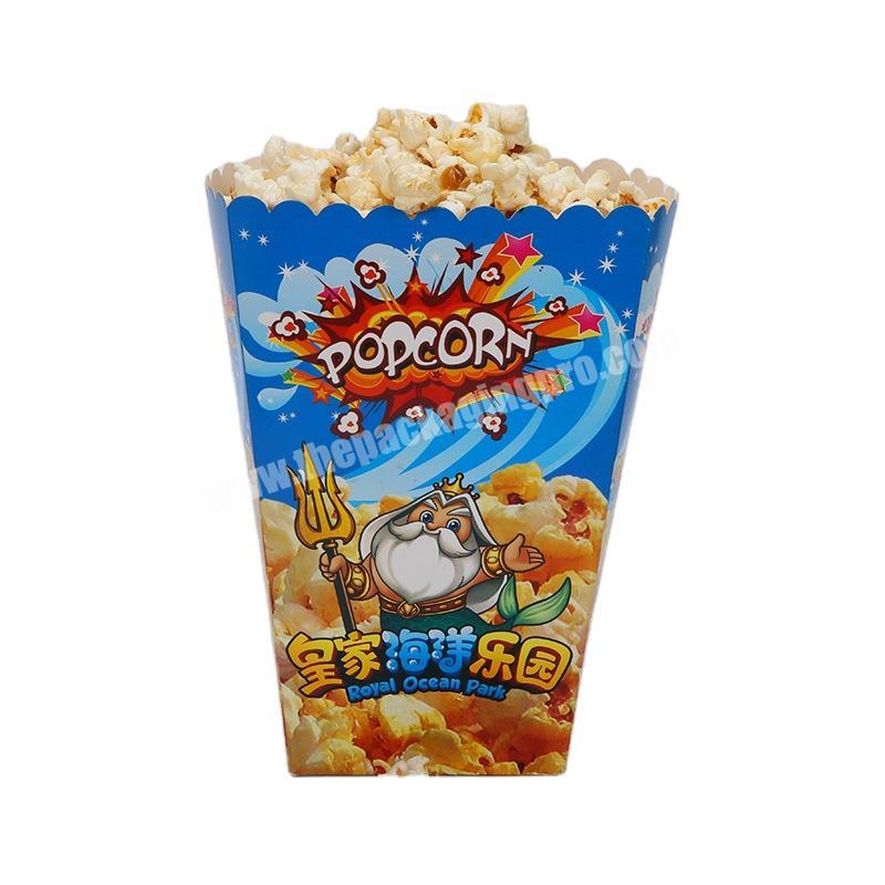 Custom Printed ECO-Friendly Popcorn Packaging Cup Box Cinema Entertainment Paper Popcorn Box Popcorn Box